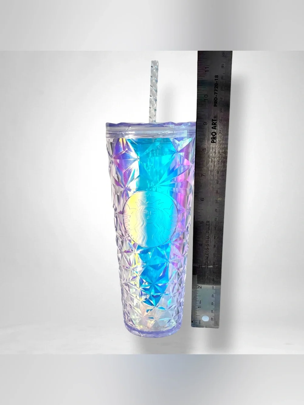 Starbucks Holiday Iridescent Winter White Prism 24 Oz Venti Cold Cup Tumbler